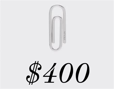 prada paperclip price|most expensive paper clip.